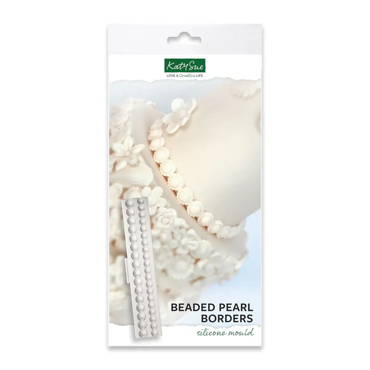 Beaded Pearl Borders Silicone Mould 1