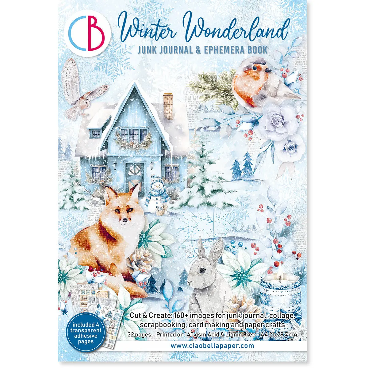 Winter Wonderland Junk Journal & Ephemera Book A4 32/Pkg 1