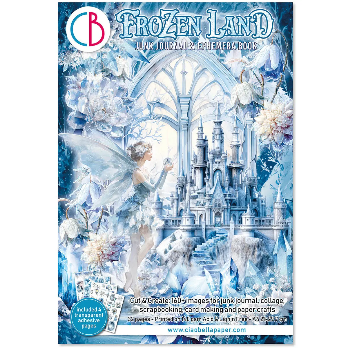 Frozen Land Junk Journal Ephemera Book A4 32/Pkg 1