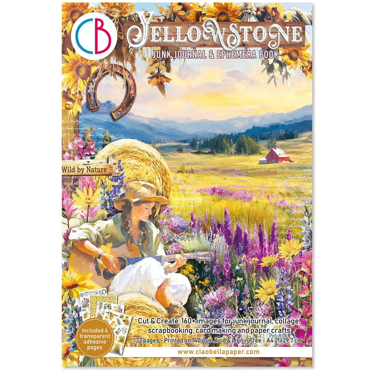 Yellowstone Junk Journal & Ephemera Book A4 32/Pkg 1