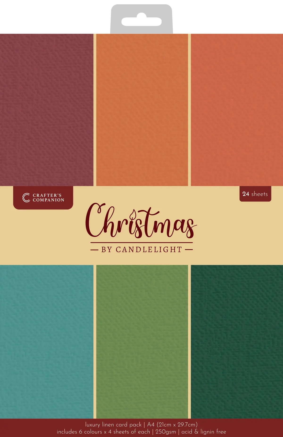 Christmas By Candlelight - Luxury Linen Cardstock - A4 1