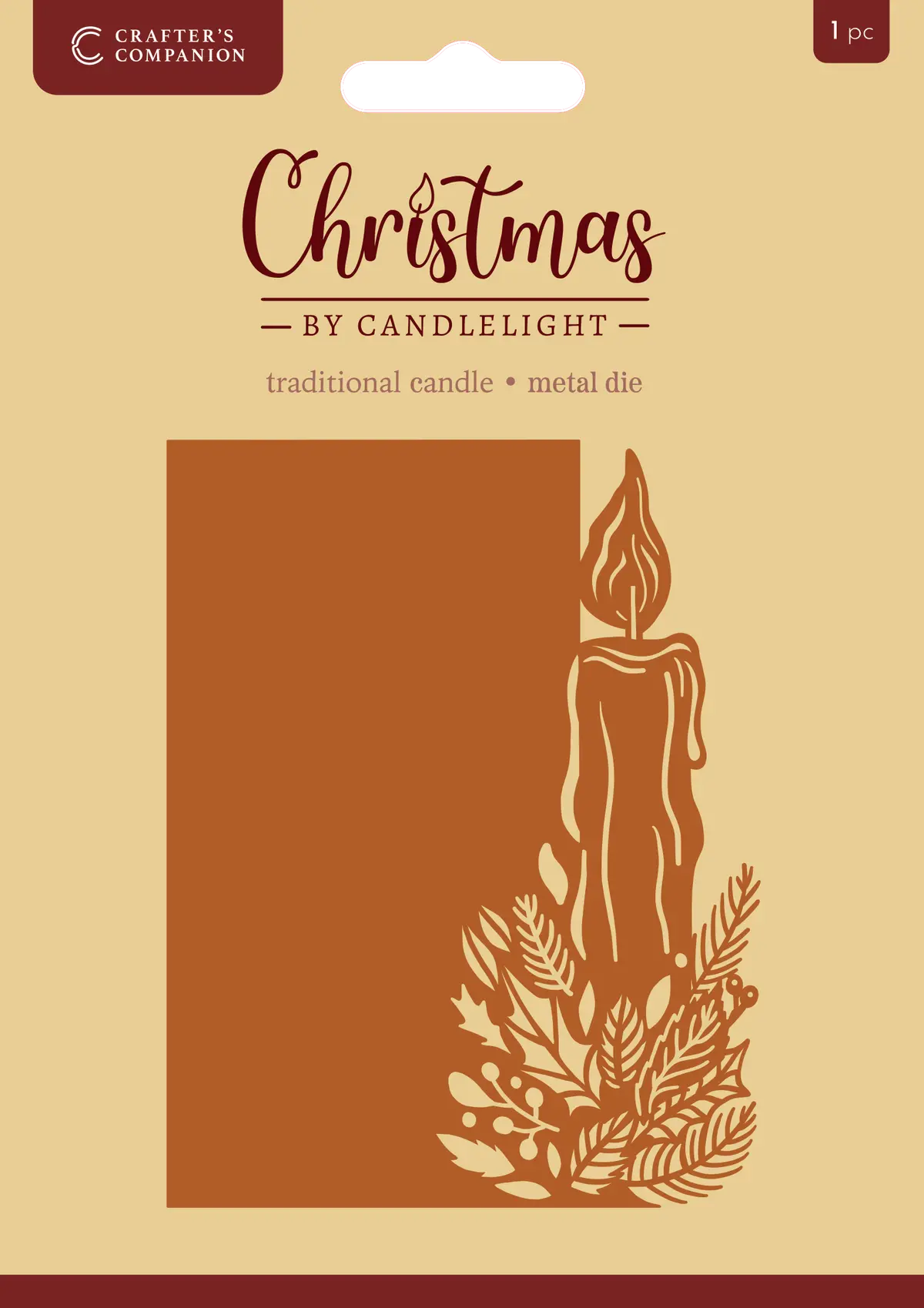 Christmas By Candlelight Metal Die Set - Traditional Candle 1