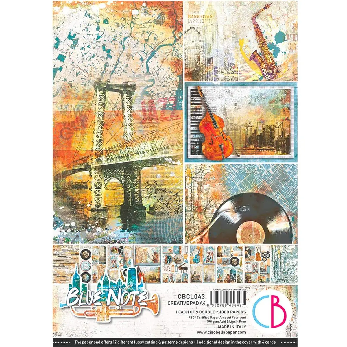 Ciao Bella Blue Note Creative Pad A4 9/Pkg 1