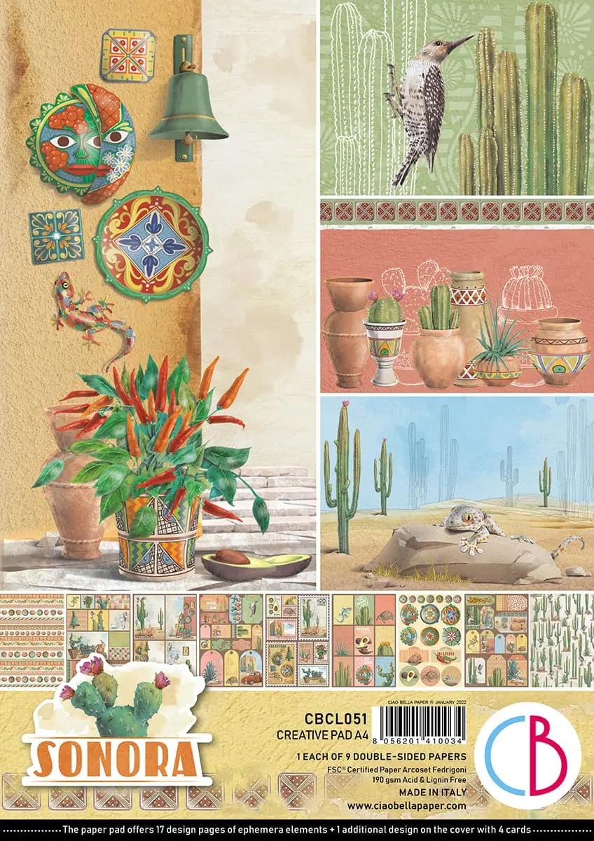 Ciao Bella Sonora Creative Pad A4 9/Pkg 1