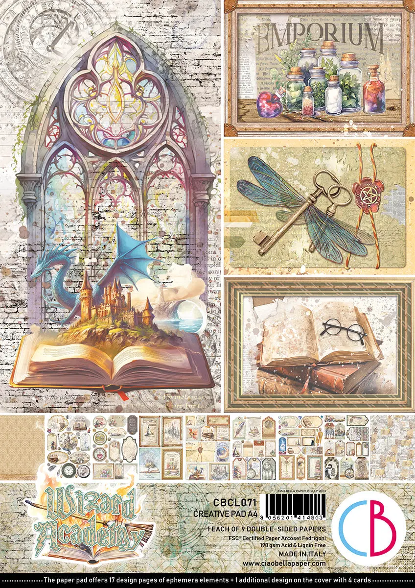 Wizard Academy Creative Pad A4 9/Pkg 1