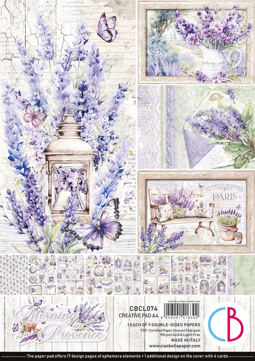 Morning In Provence Creative Pad A4 9/Pkg 1