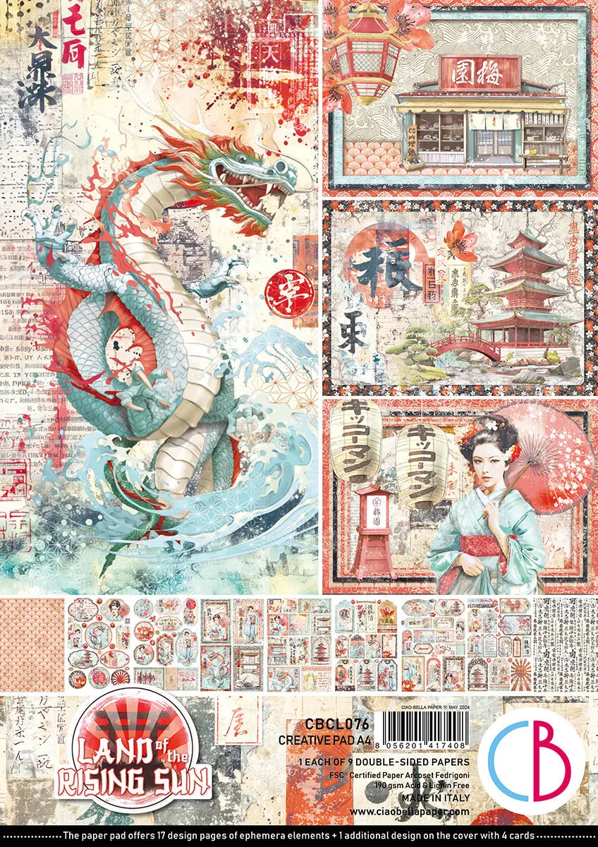 Land Of The Rising Sun Creative Pad A4 9/Pkg 1