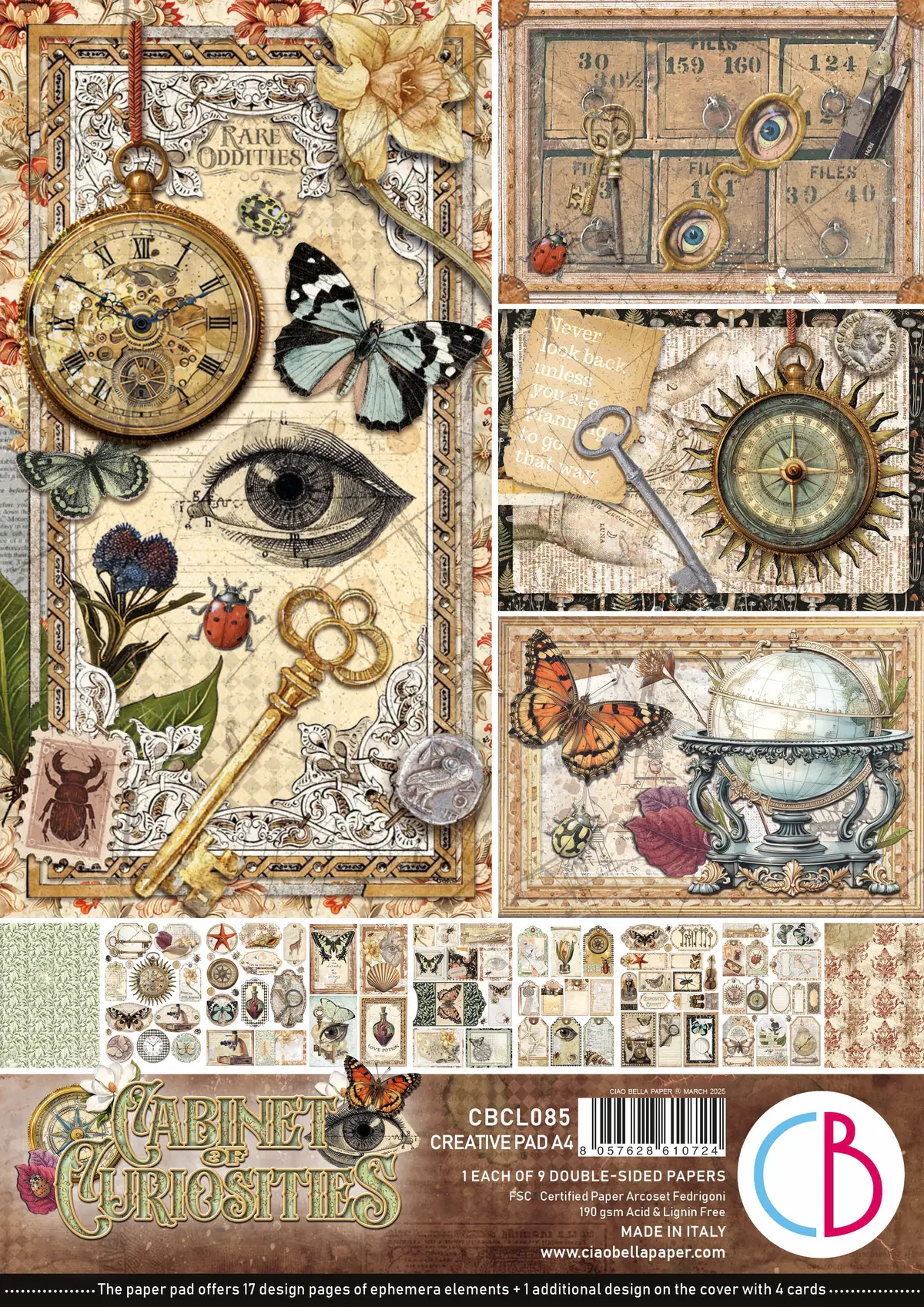 Cabinet Of Curiosities Creative Pad A4 9/Pkg 1