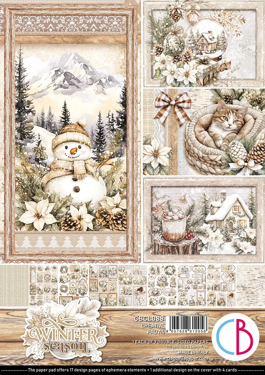 Winter Season Creative Pad A4 9/Pkg 1