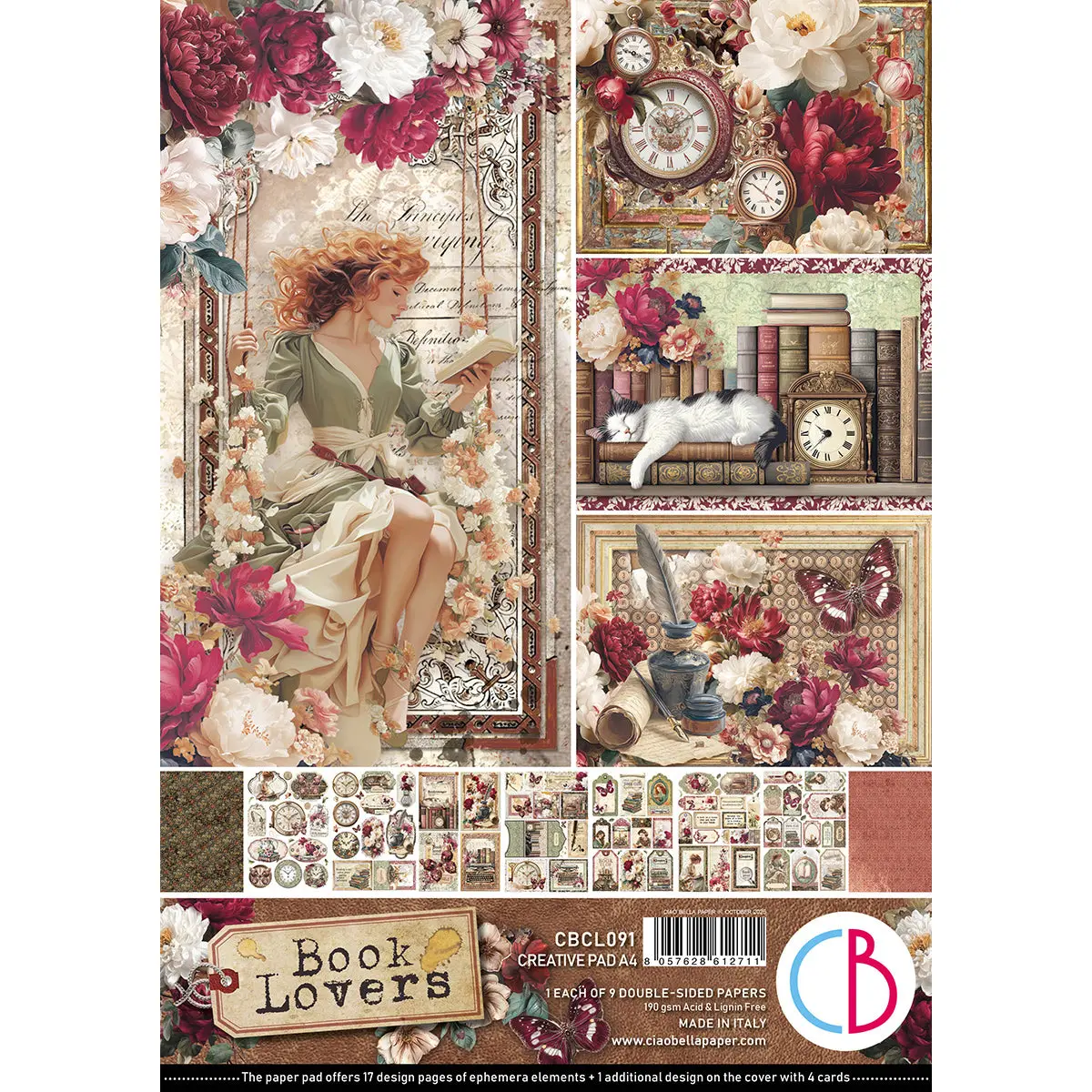 Book Lovers Creative Pad A4 9/Pkg 1