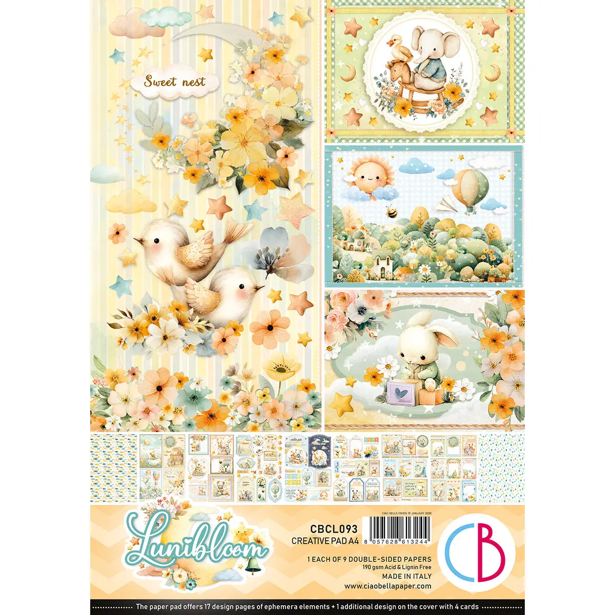 Lunibloom Creative Pad A4 9/Pkg 1