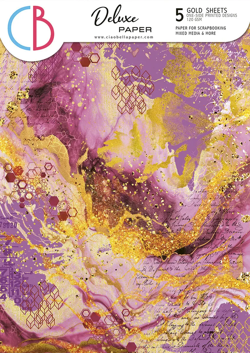 Deluxe Ethereal Paper Gold A4 5/Pkg 1