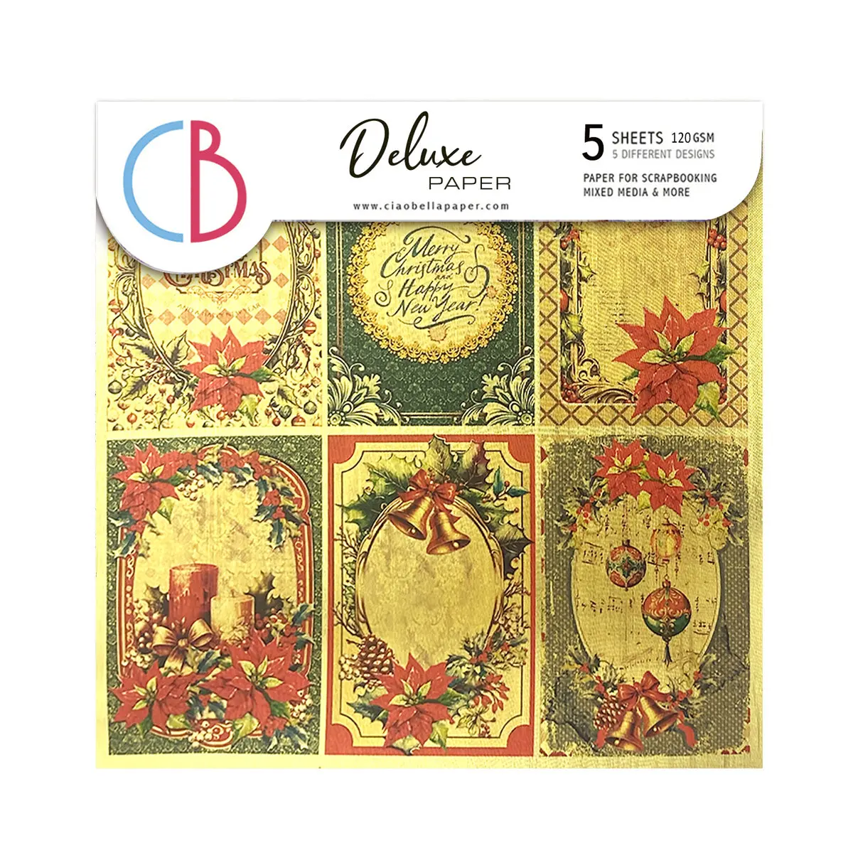 Deluxe The Nutcracker  Paper Gold 6"X6" 5/Pkg 1