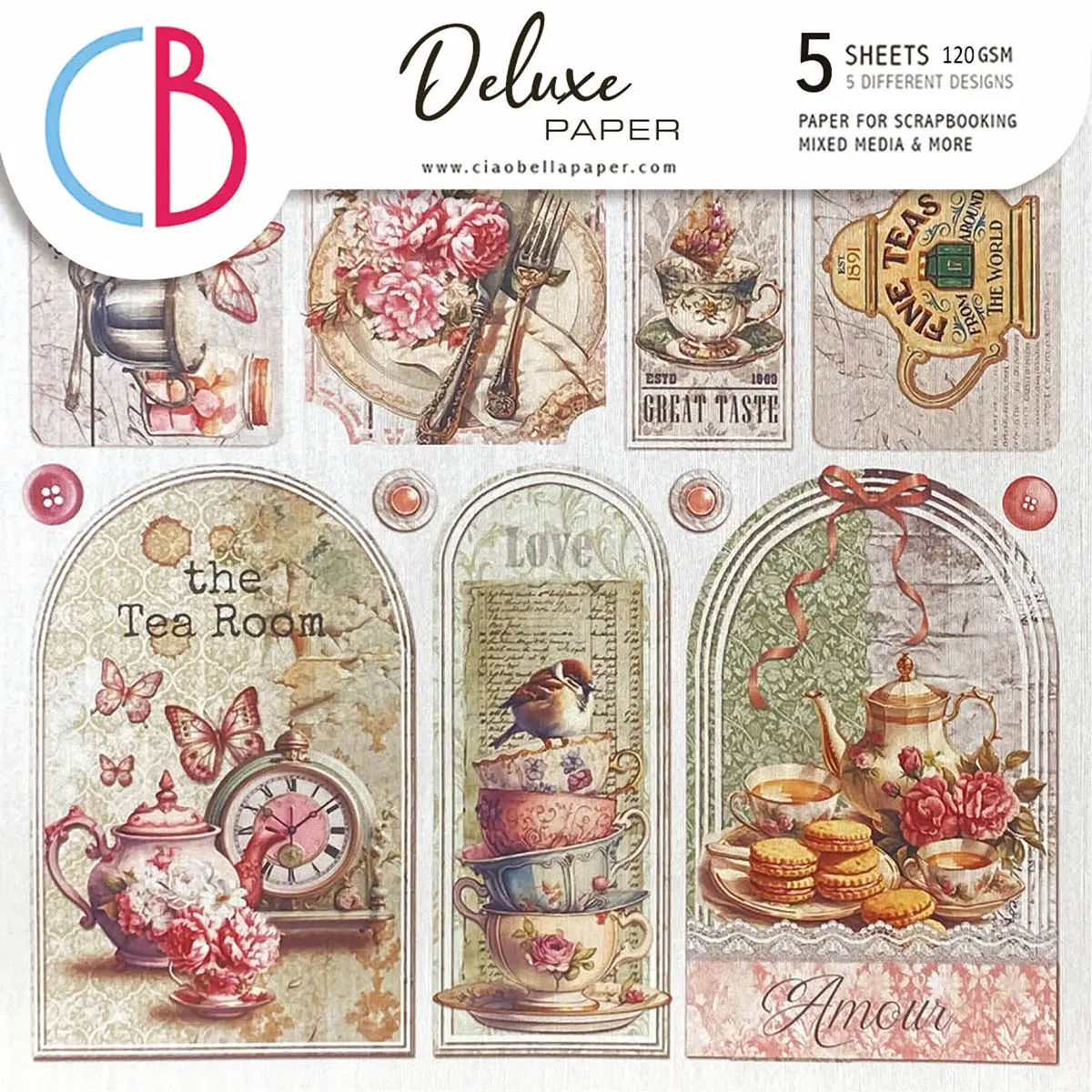 Deluxe Timeless Moments  Paper Silver
 6"X6" 5/Pkg 1