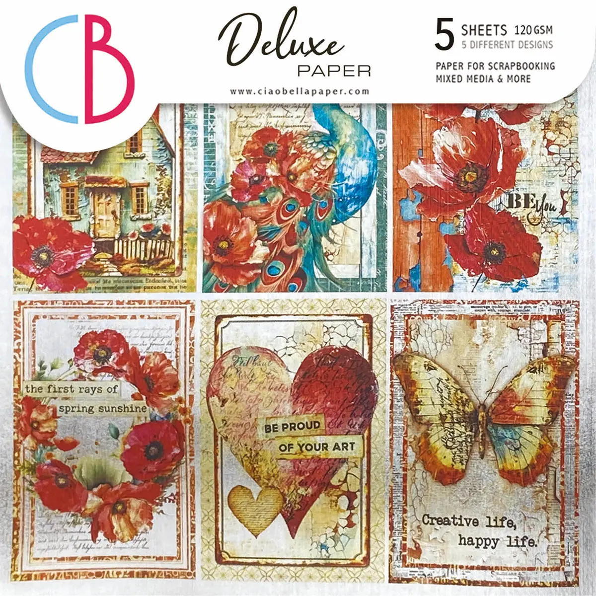 Deluxe Majestic Dream Paper Silver
 6"X6" 5/Pkg 1