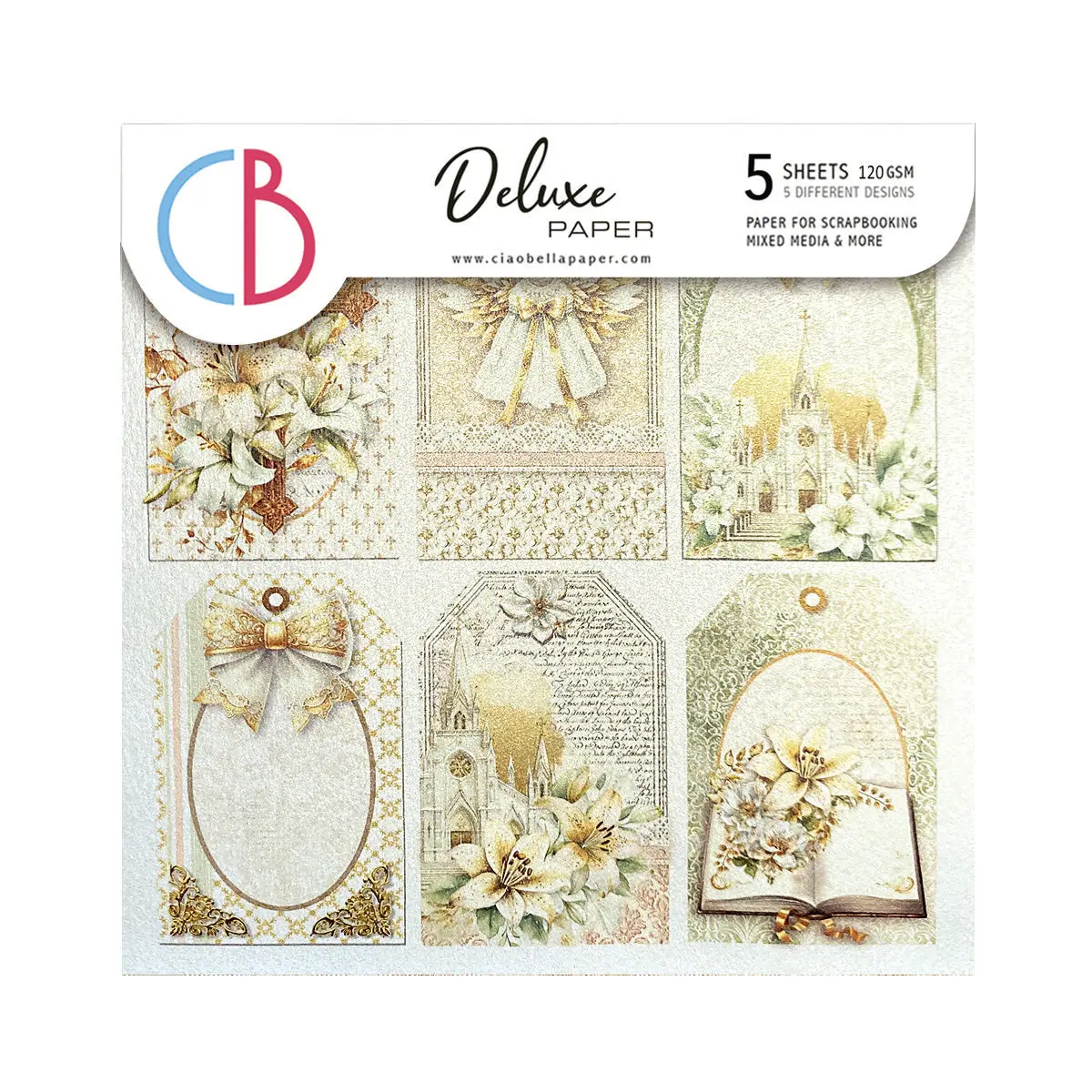 Deluxe Blessing Day Paper Pearl 6"X6" 5/Pkg 1