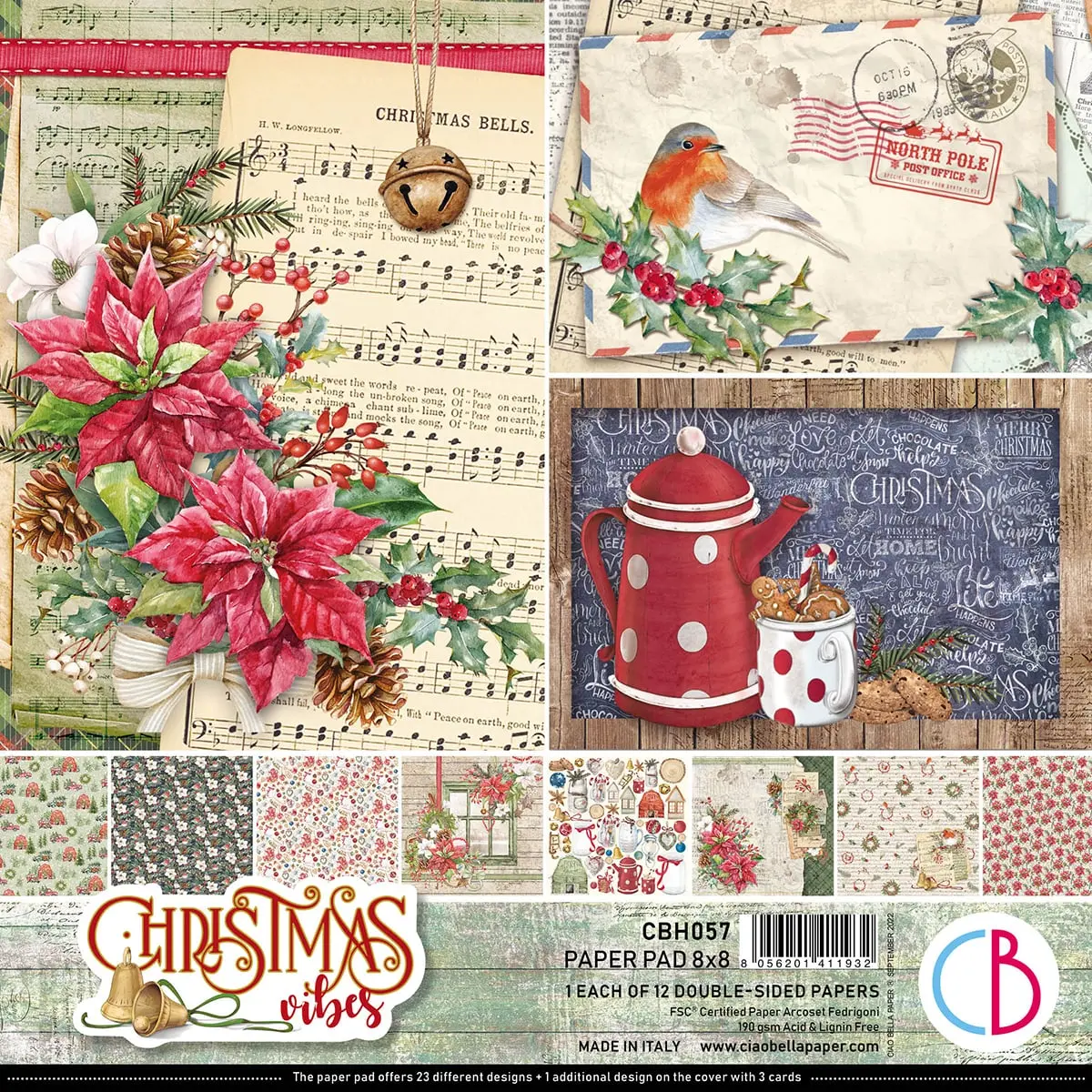 Christmas Vibes Pad 8X8 12/Pkg 1