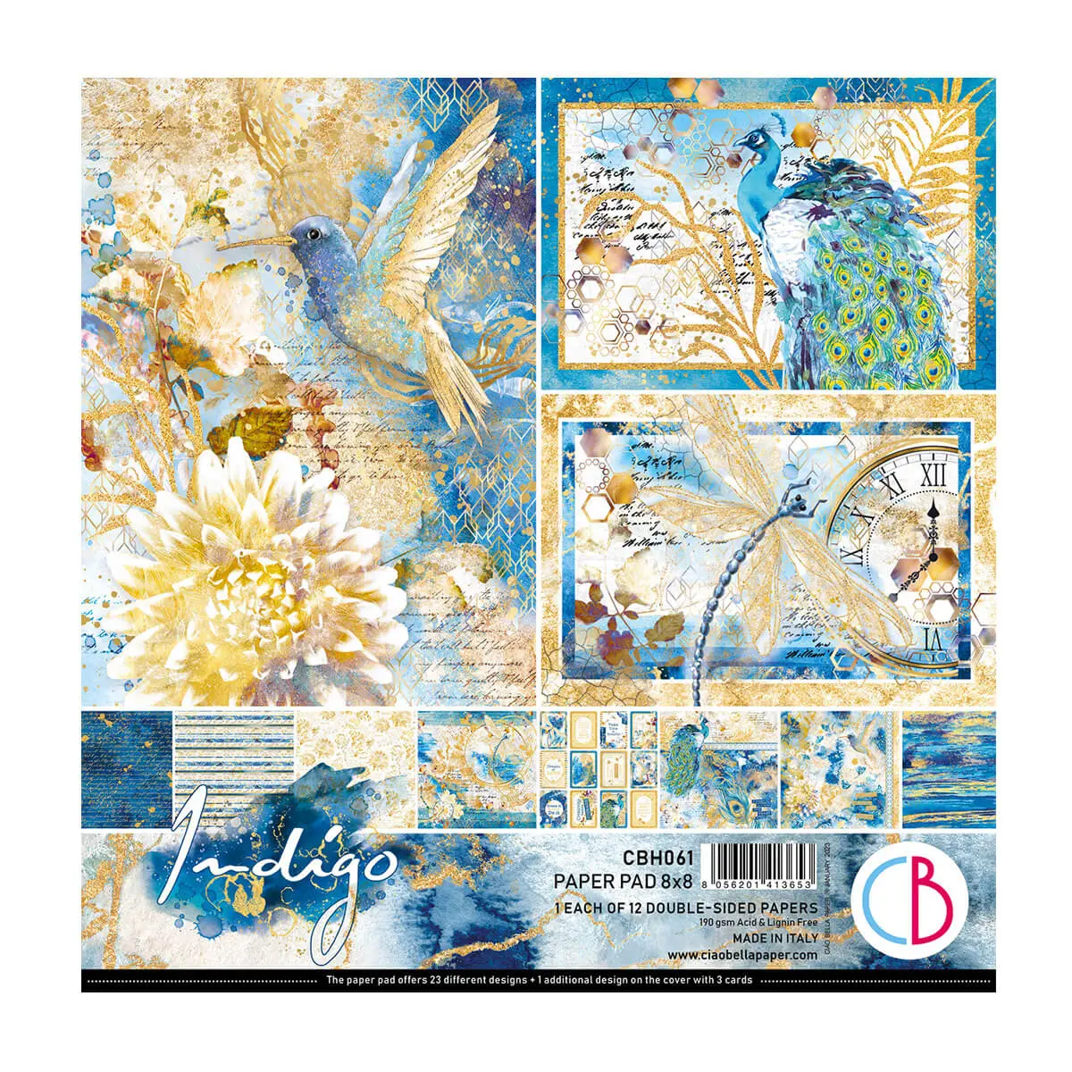 Indigo Pad 8X8 12/Pkg 1