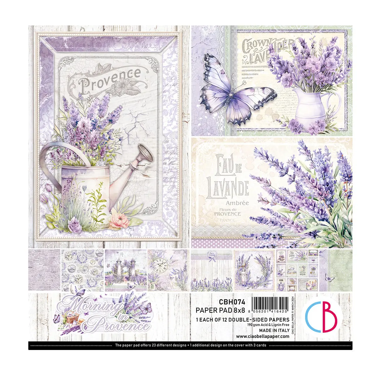 Morning In Provence Paper Pad 8"X8" 12/Pkg 1