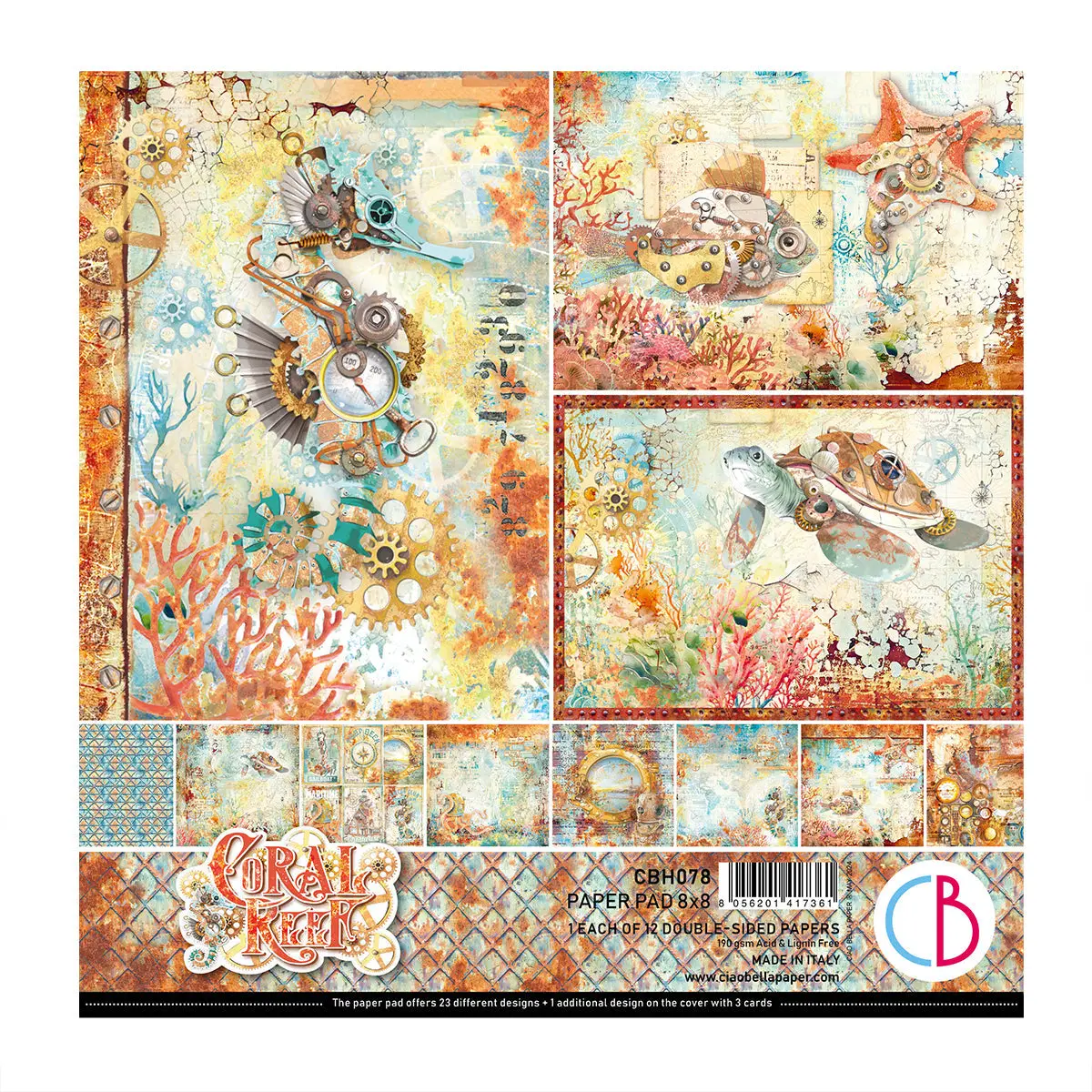 Coral Reef Pad 8"X8" 12/Pkg 1
