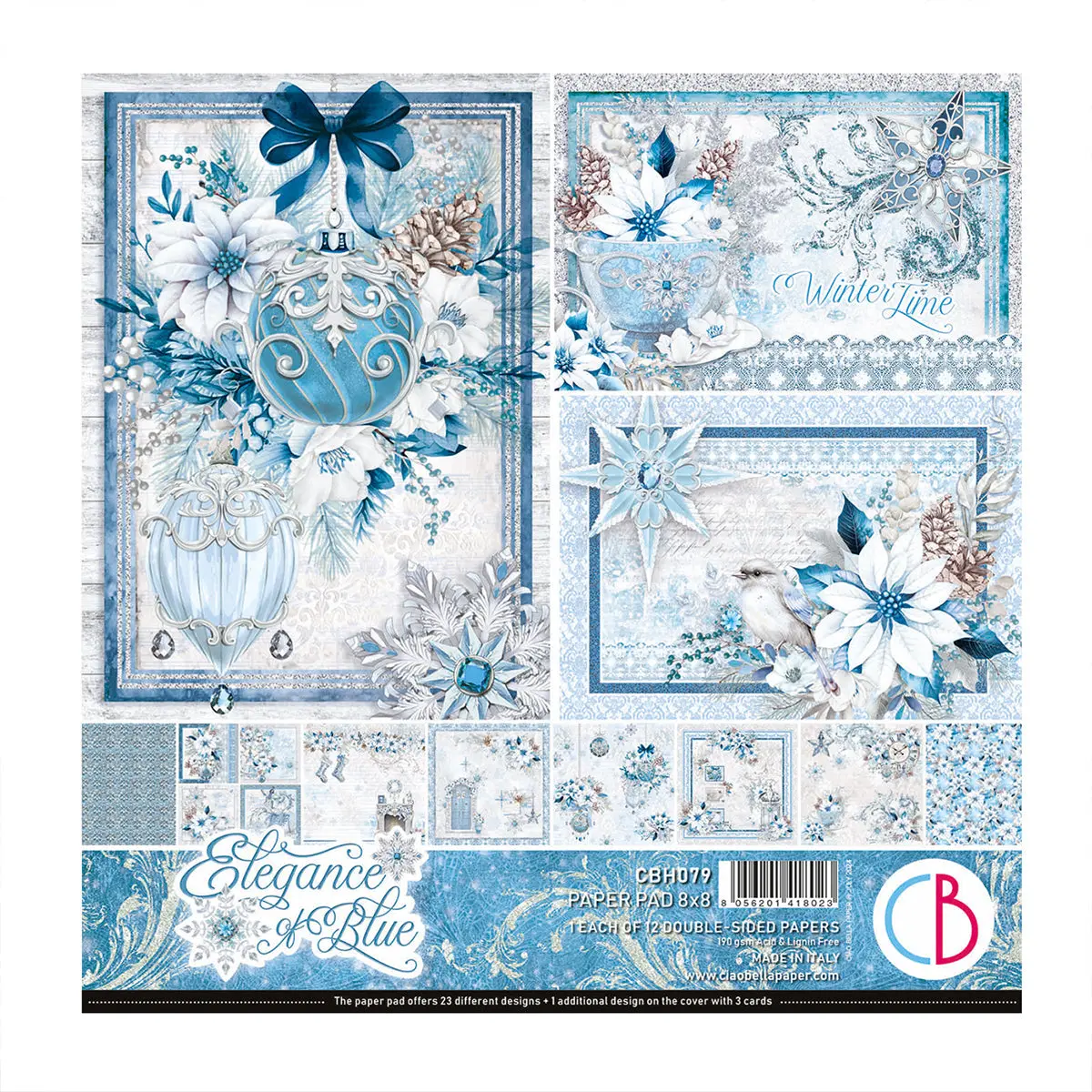 Elegance Of Blue Pad 8"X8" 12/Pkg 1
