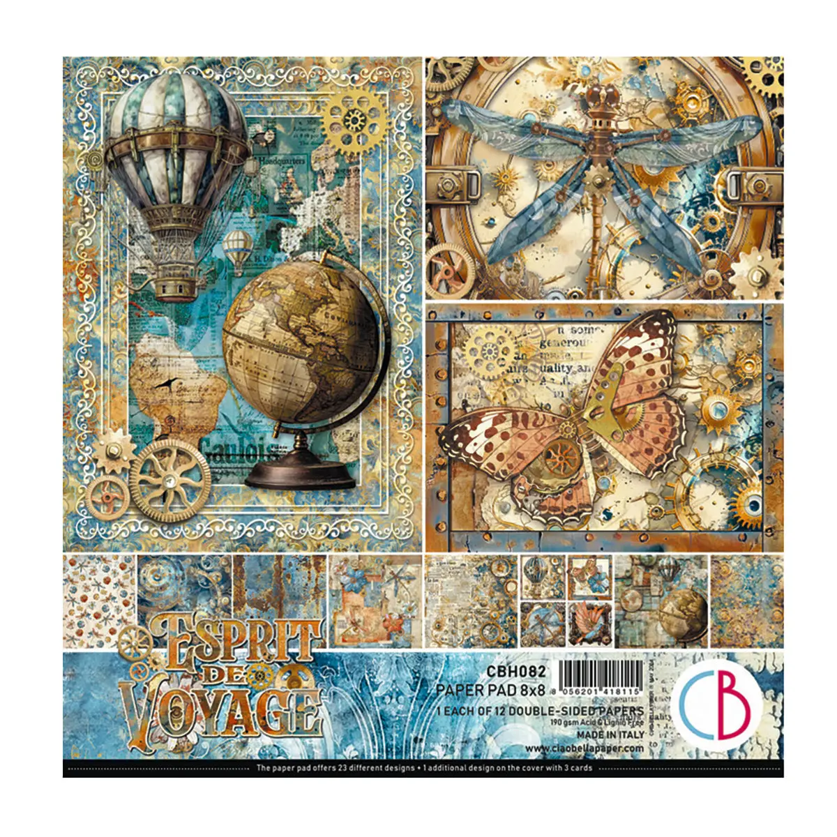 Esprit De Voyage Pad 8"X8" 12/Pkg 1
