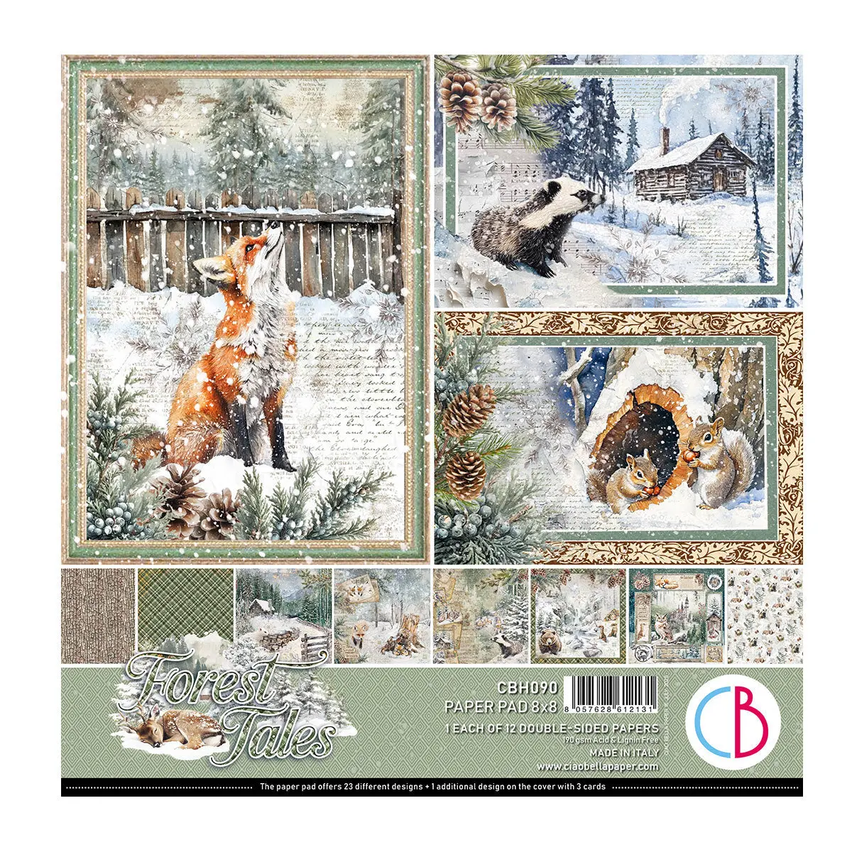 Forest Tales Pad 8"X8" 12/Pkg 1