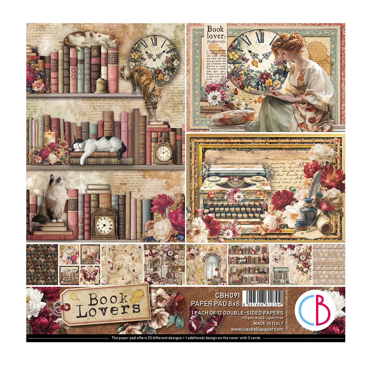 Book Lovers Pad 8"X8" 12/Pkg 1
