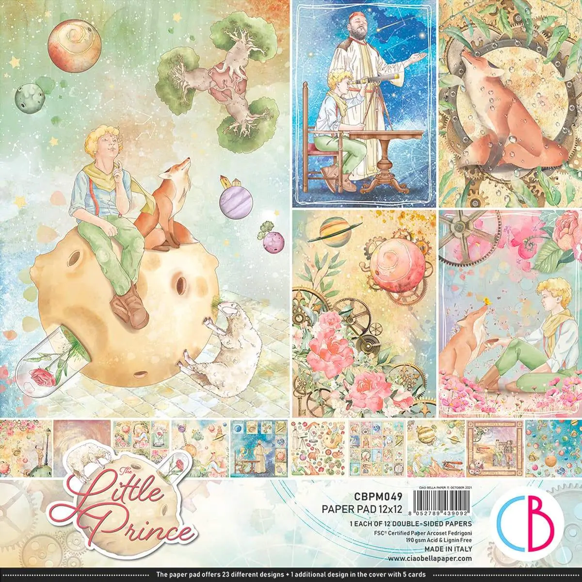 Ciao Bella The Little Prince Paper Pad 12"X12" 12/Pkg 1