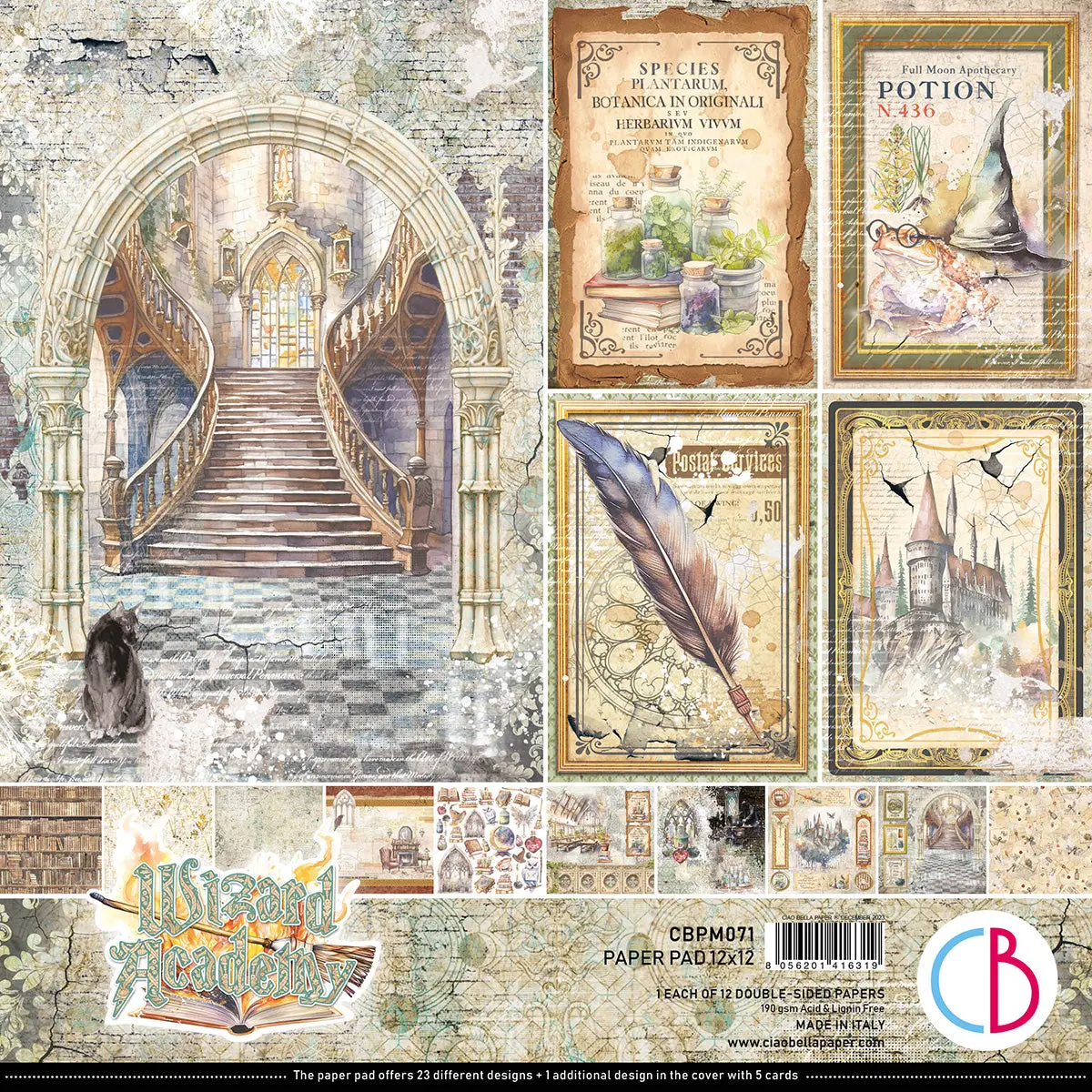 Wizard Academy Paper Pad 12"X12" 12/Pkg 1