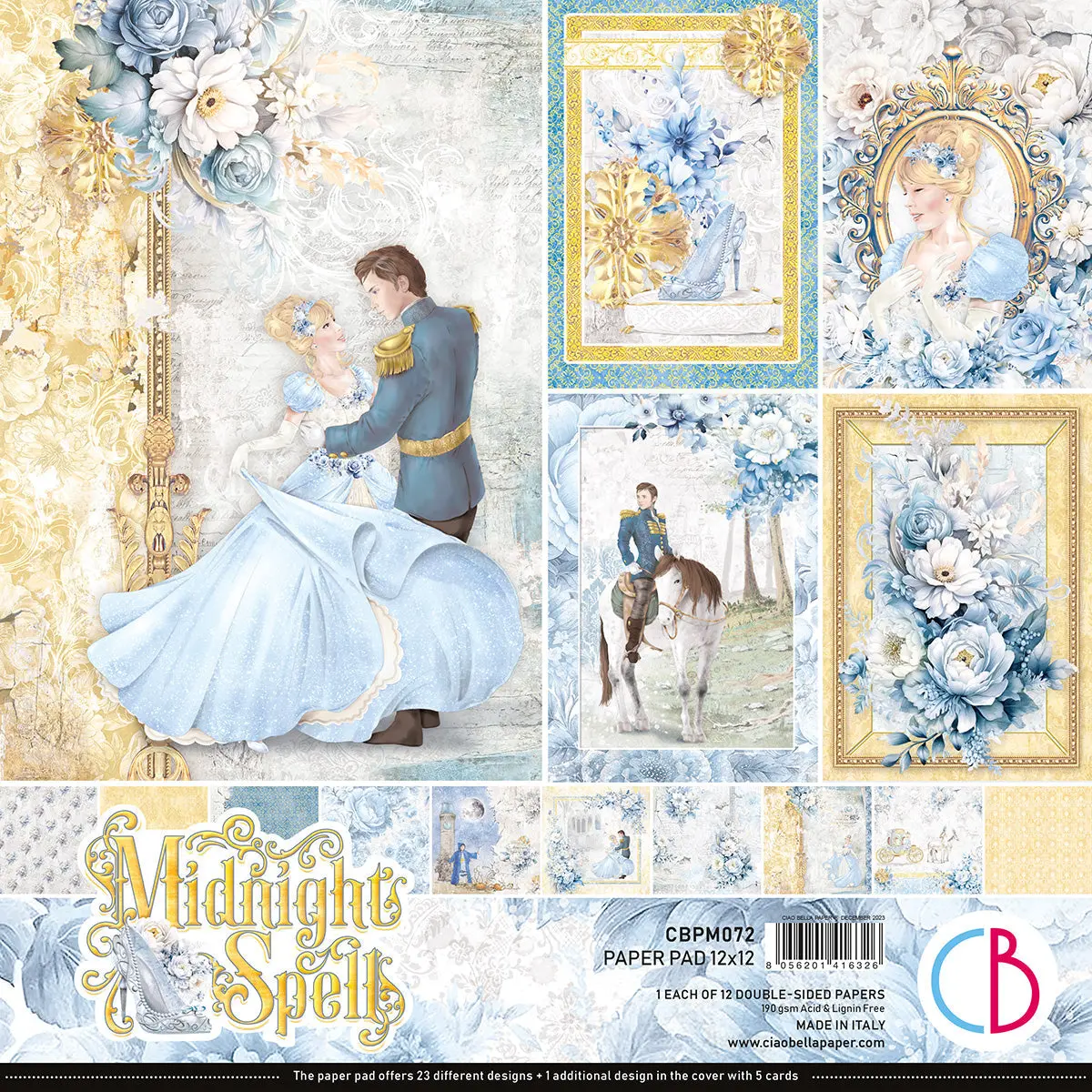 Midnight Spell Paper Pad 12"X12" 12/Pkg 1