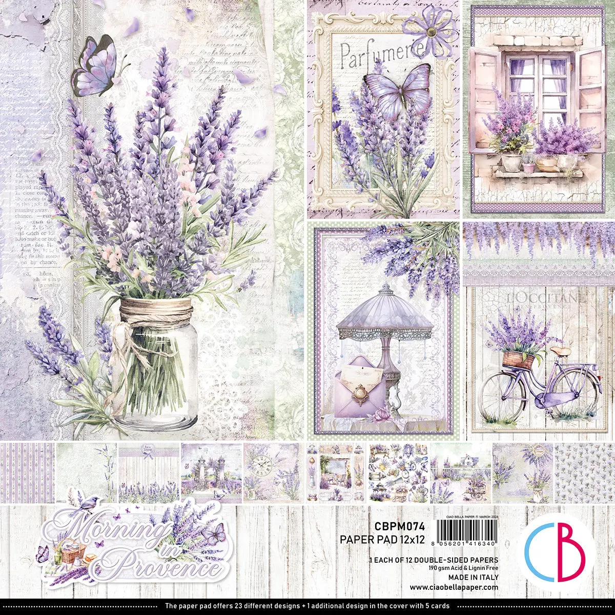 Morning In Provence Paper Pad 12"X12" 12/Pkg 1