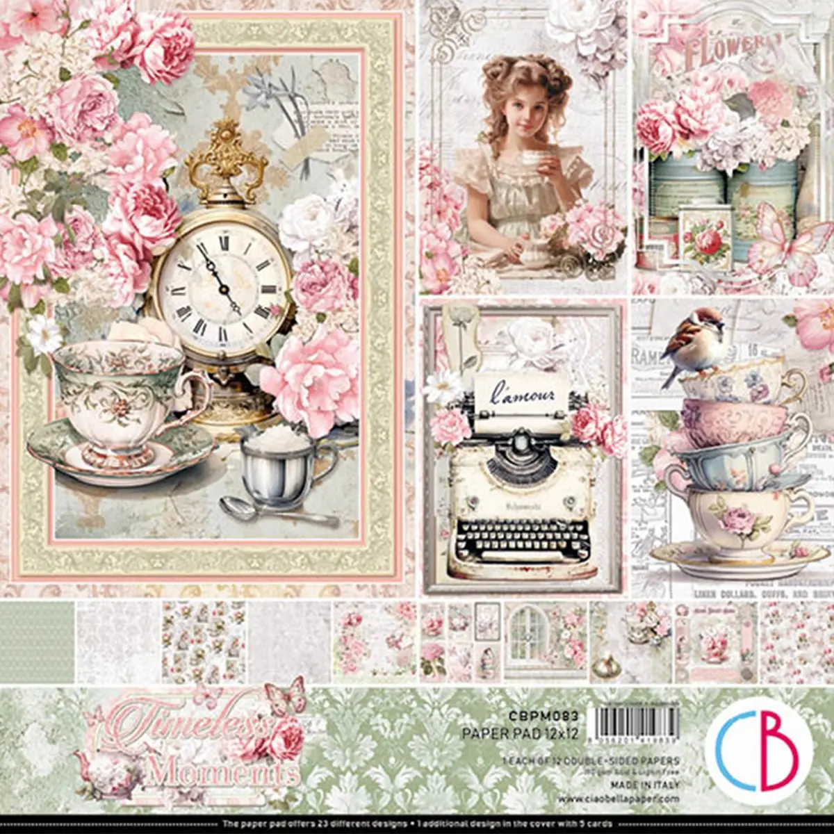 Timeless Moments Paper Pad 12"X12" 12/Pkg 1