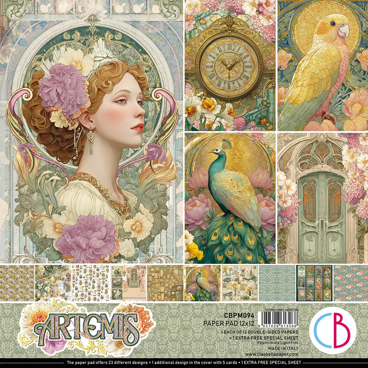 Artemis Paper Pad 12"X12" 12/Pkg 1