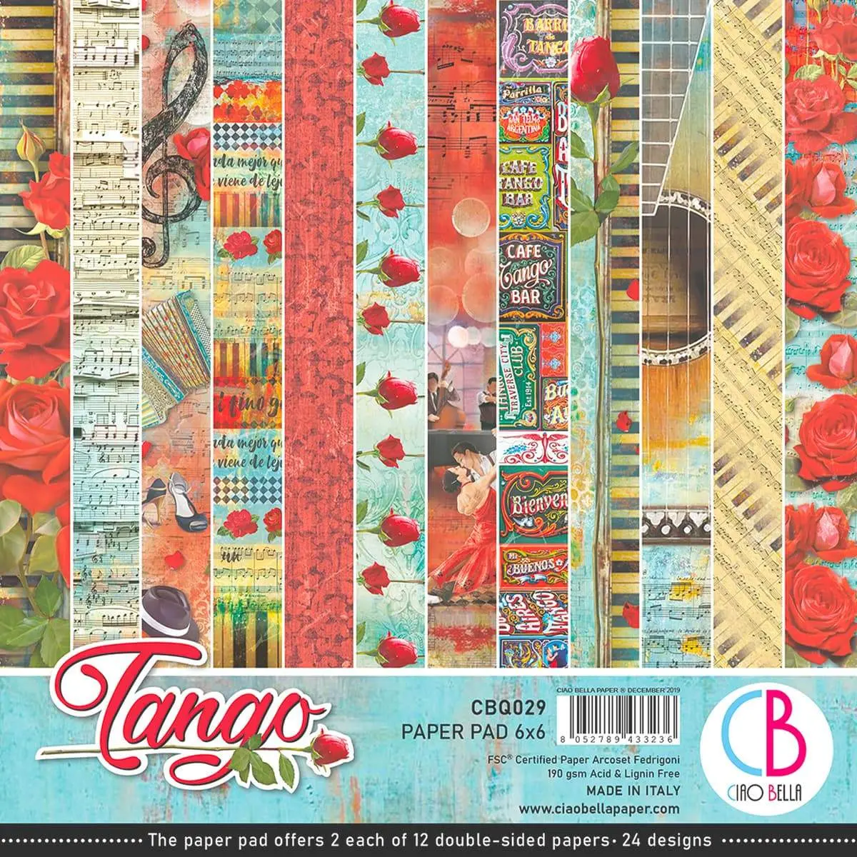 Ciao Bella Tango Paper Pad 6"X6" 24/Pkg 1