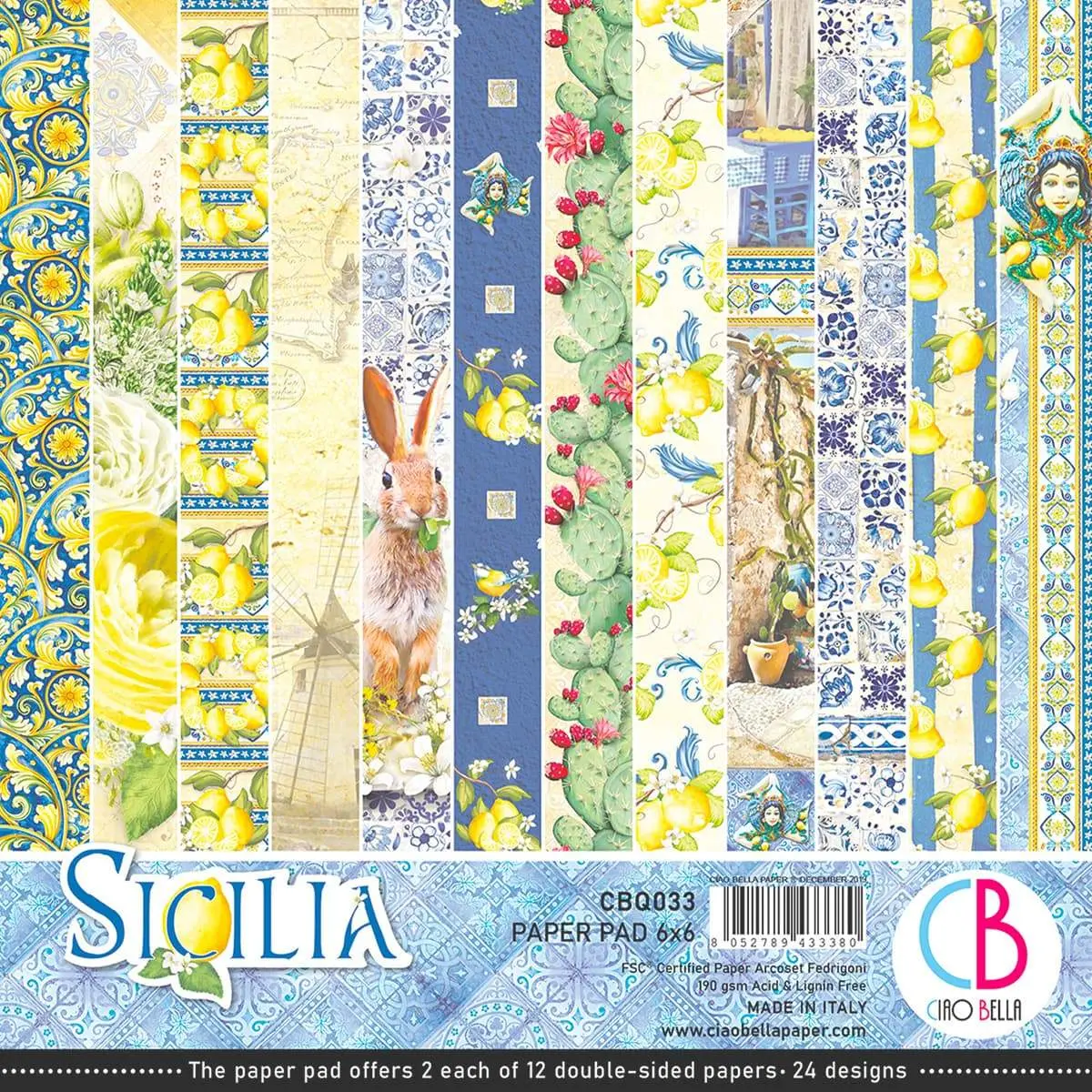 Ciao Bella Sicilia Paper Pad 6"X6" 24/Pkg 1
