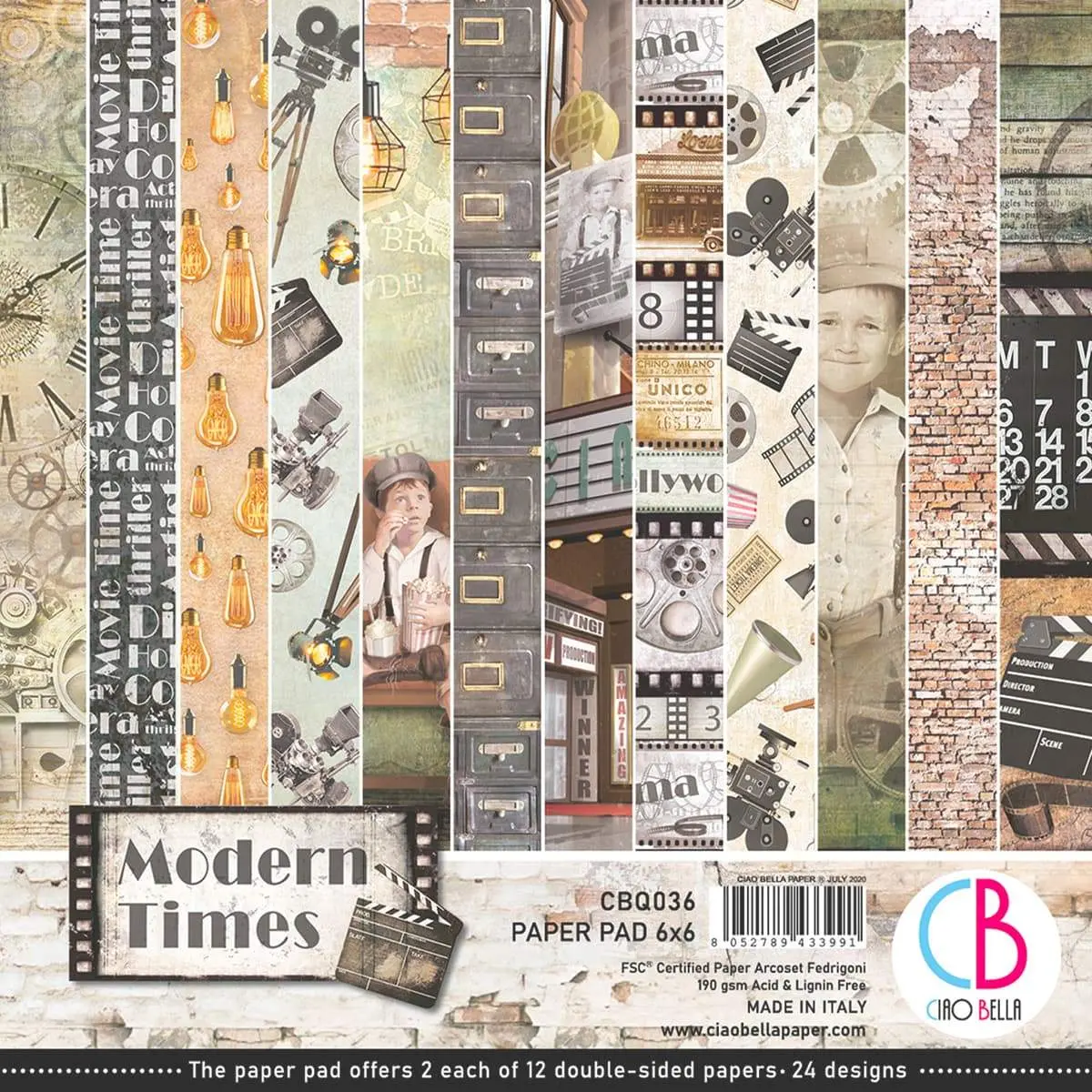 Ciao Bella Modern Times Paper Pad 6"X6" 24/Pkg 1