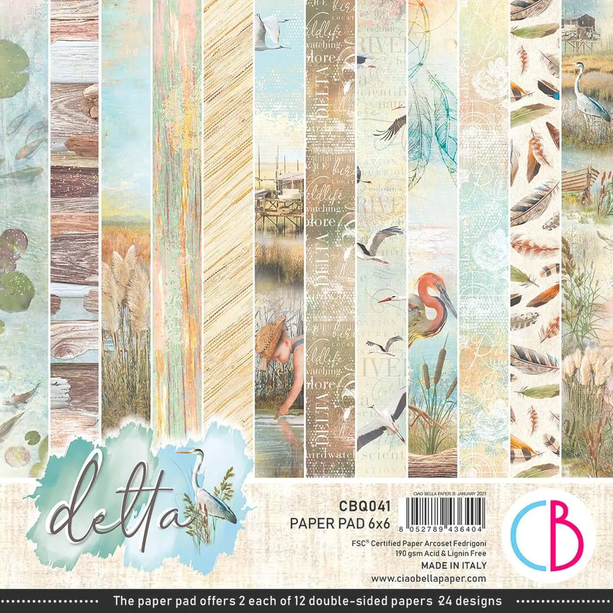 Ciao Bella Delta Paper Pad 6"X6" 24/Pkg 1