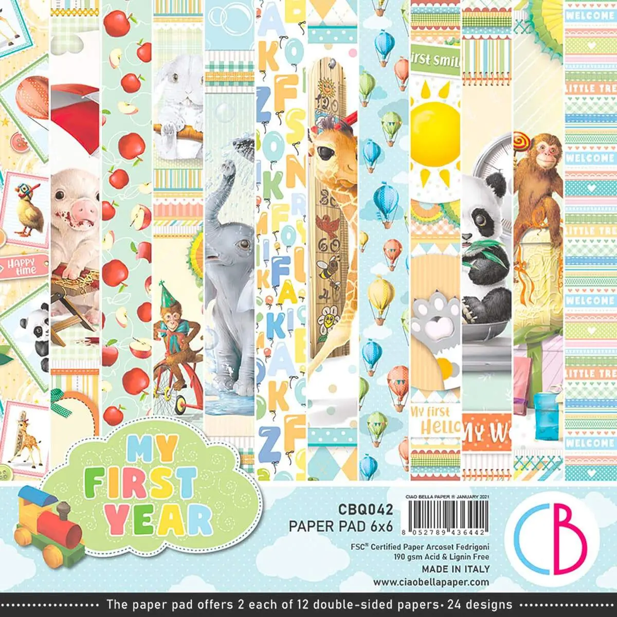 Ciao Bella My First Year Paper Pad 6"X6" 24/Pkg 1
