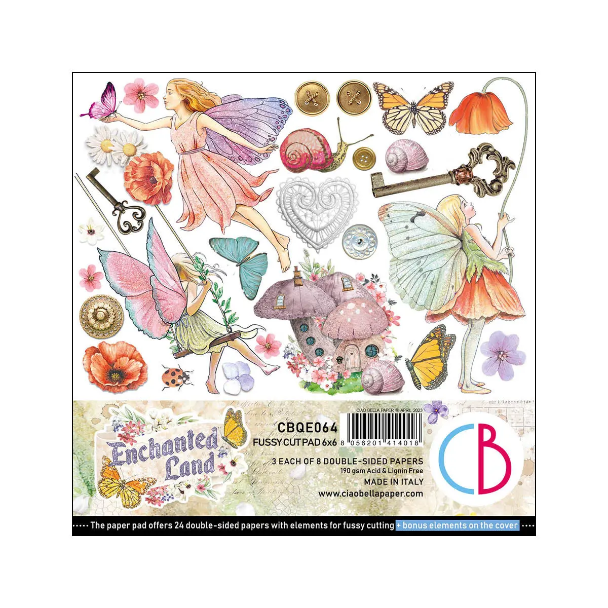 Ciao Bella Enchanted Land Fussy Cut Pad 6"X6" 24/Pkg 1