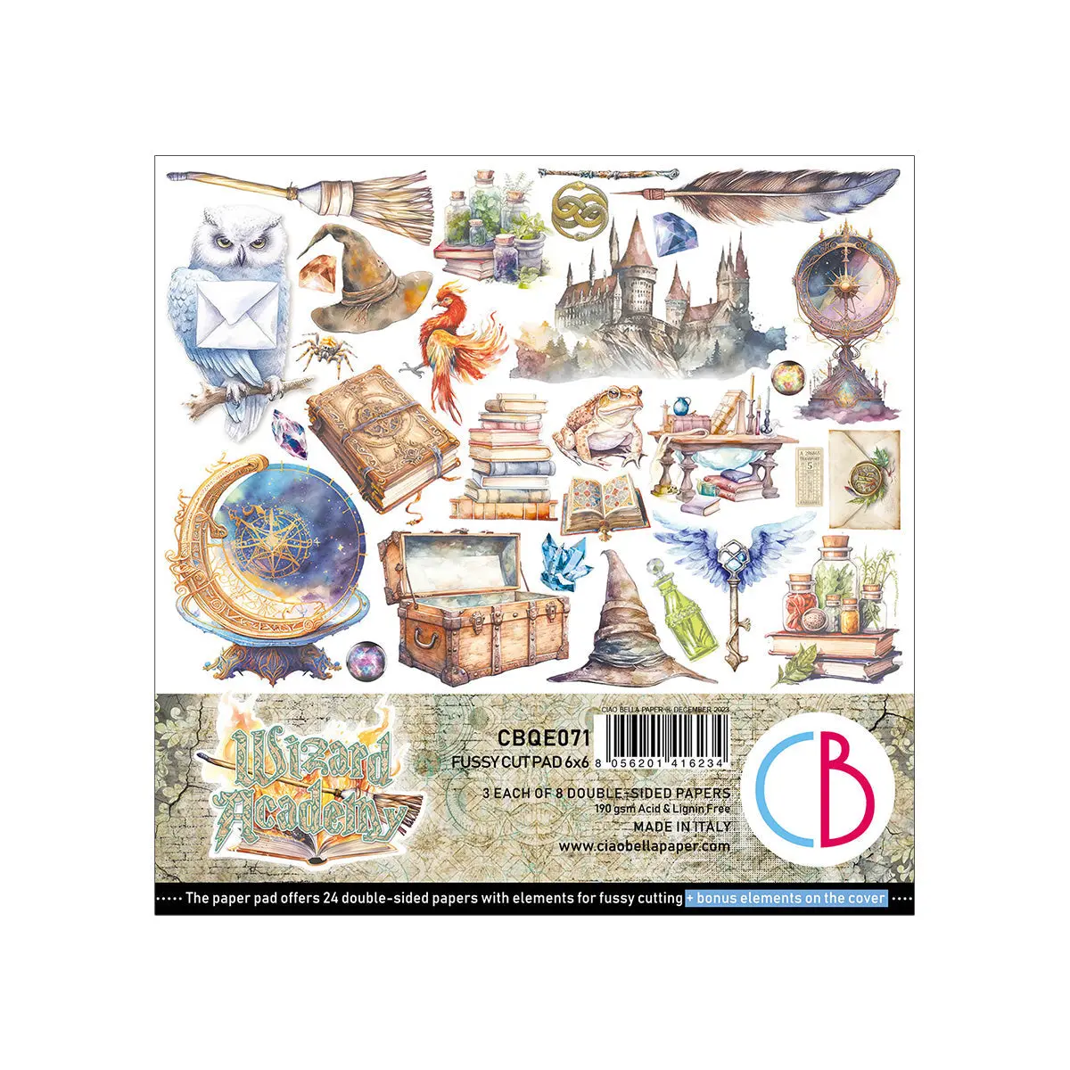Wizard Academy Fussy Cut Pad 6"X6" 24/Pkg 1
