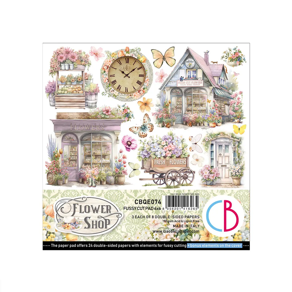 Flower Shop Fussy Cut Pad 6"X6" 24/Pkg 1