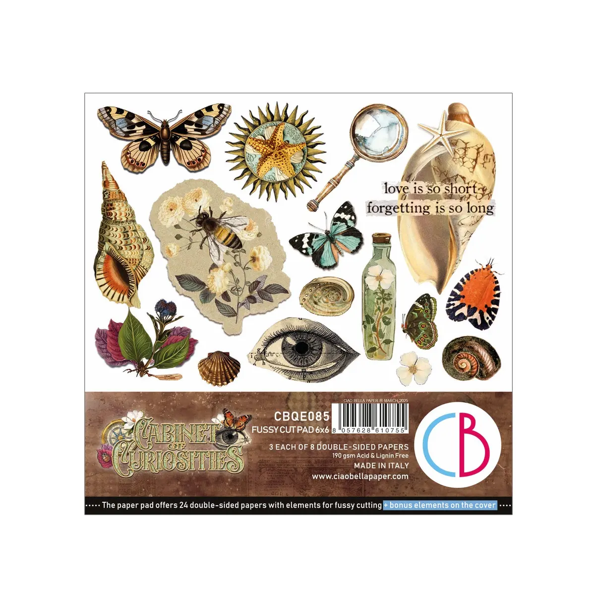 Cabinet Of Curiosities Fussy Cut Pad 6"X6" 24/Pkg 1