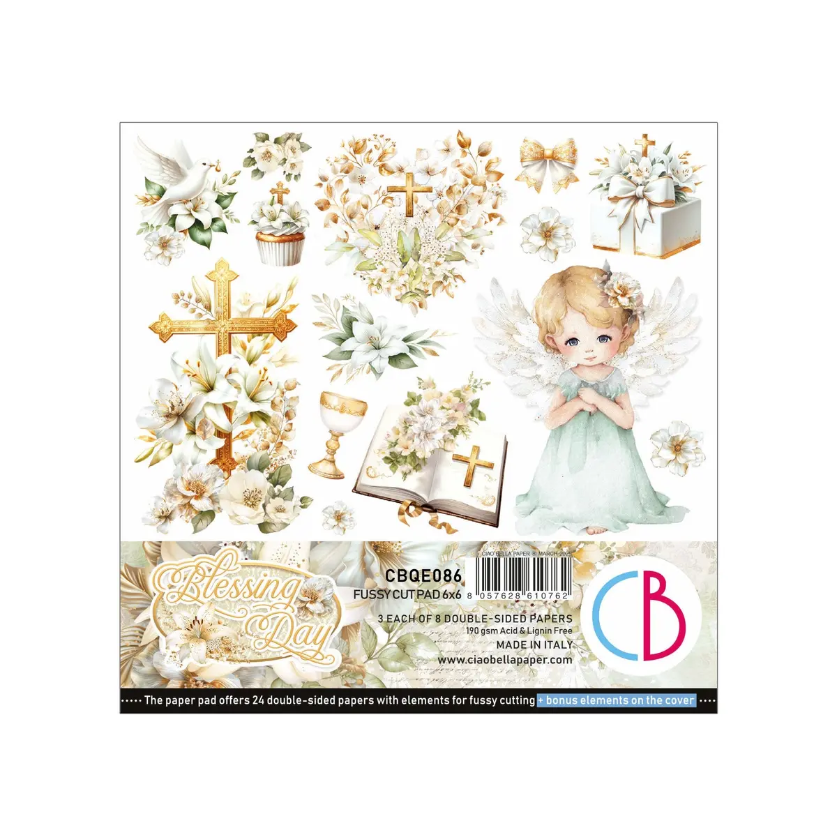 Blessing Day Fussy Cut Pad 6"X6" 24/Pkg 1