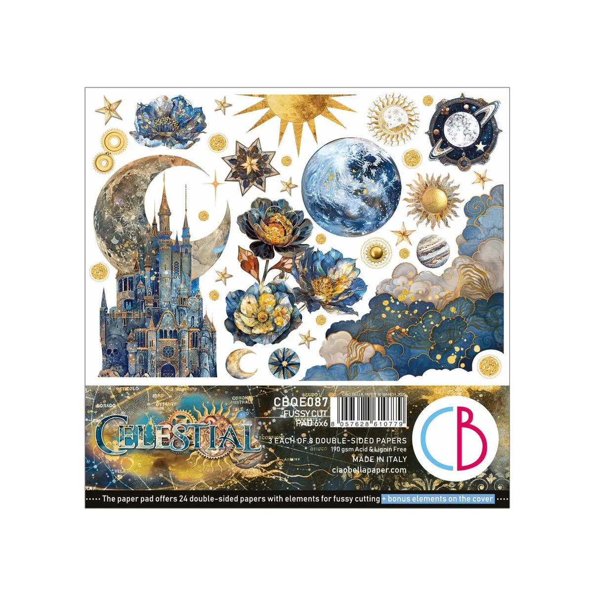 Celestial Fussy Cut Pad 6"X6" 24/Pkg 1