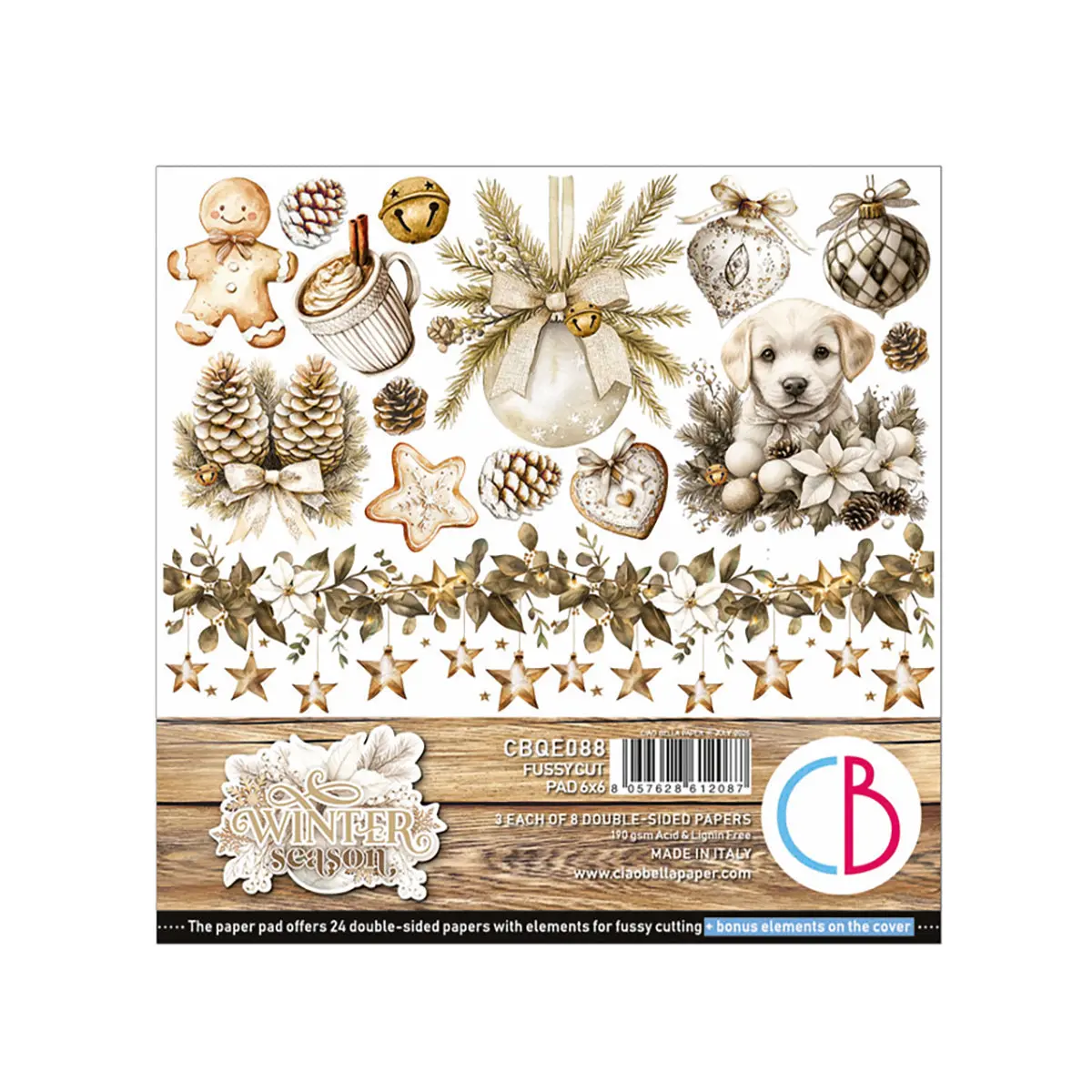 Winter Season Fussy Cut Pad 6"X6" 24/Pkg 1