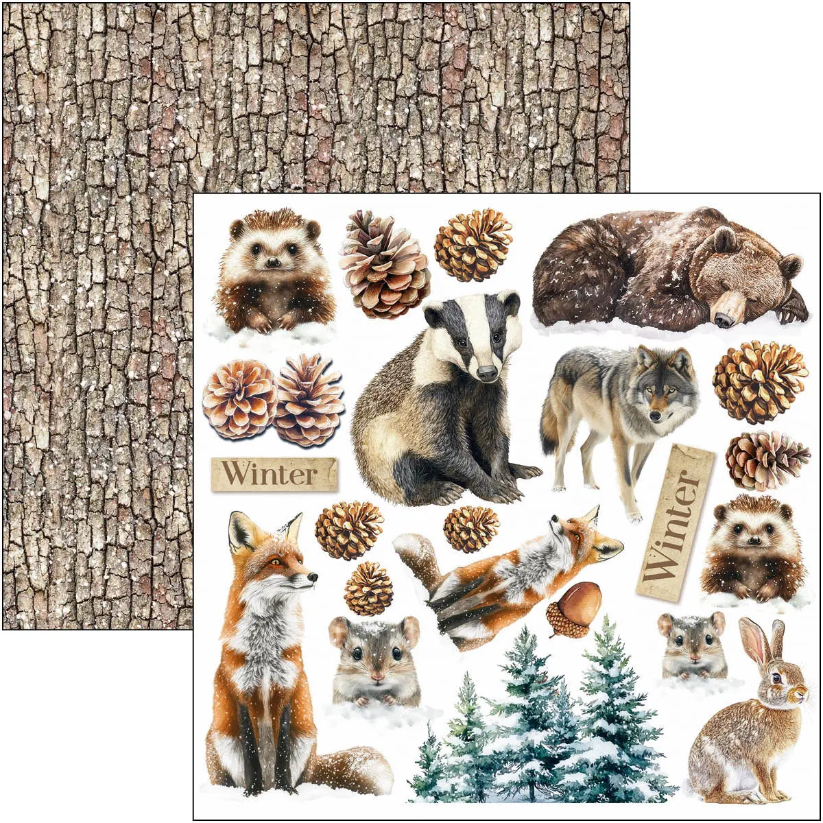 Forest Tales Fussy Cut Pad 6"X6" 24/Pkg 2