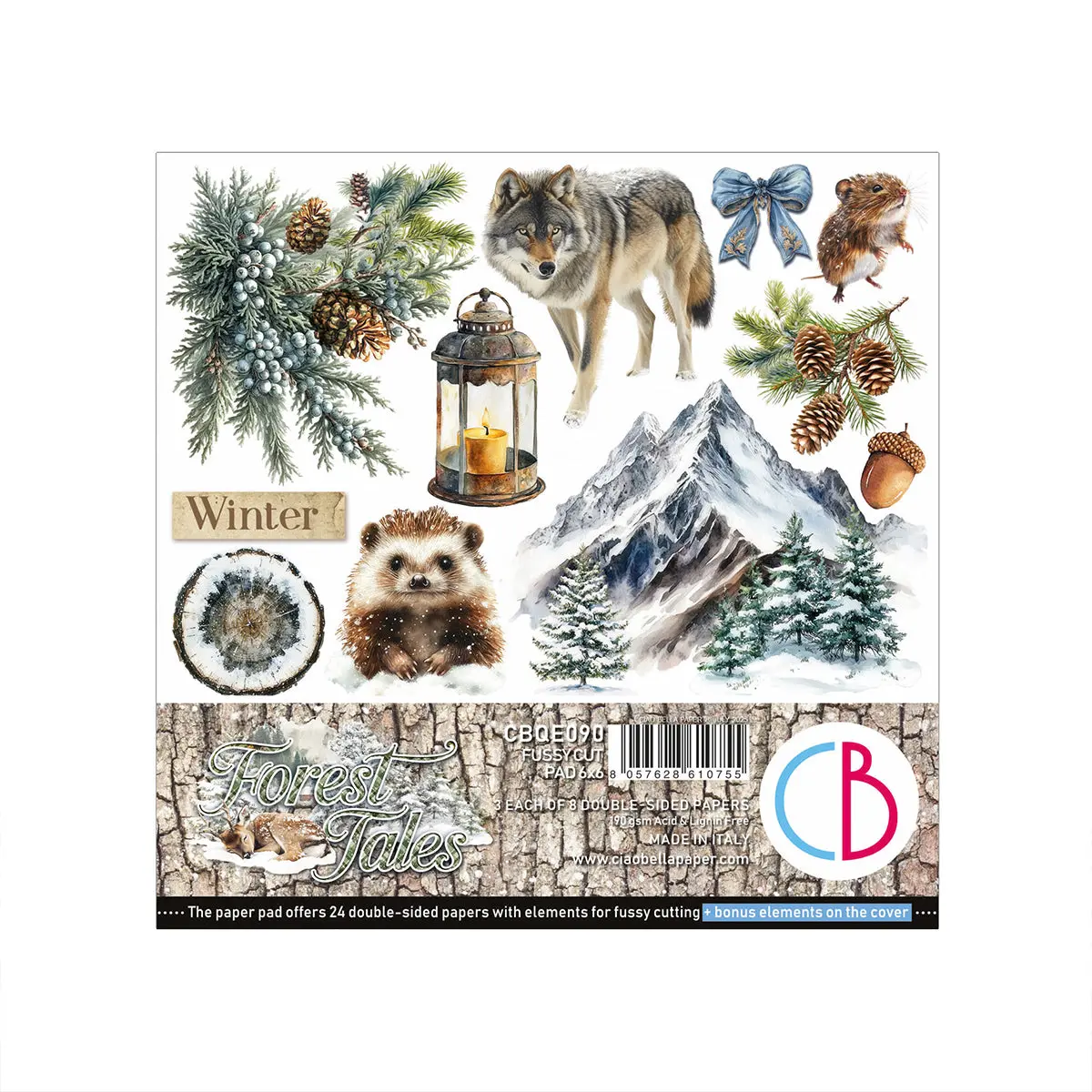 Forest Tales Fussy Cut Pad 6"X6" 24/Pkg 1