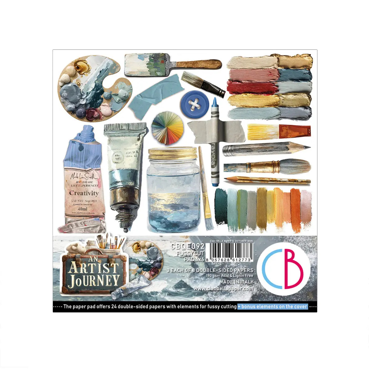 An Artist Journey Fussy Cut Pad 6"X6" 24/Pkg 1