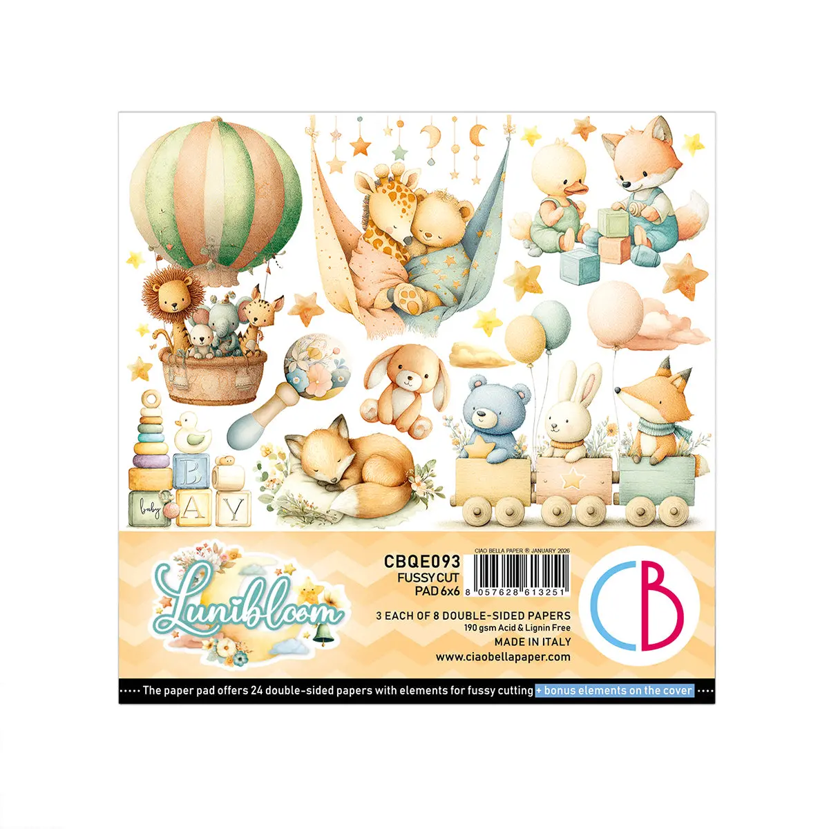 Lunibloom Fussy Cut Pad 6"X6" 24/Pkg 1